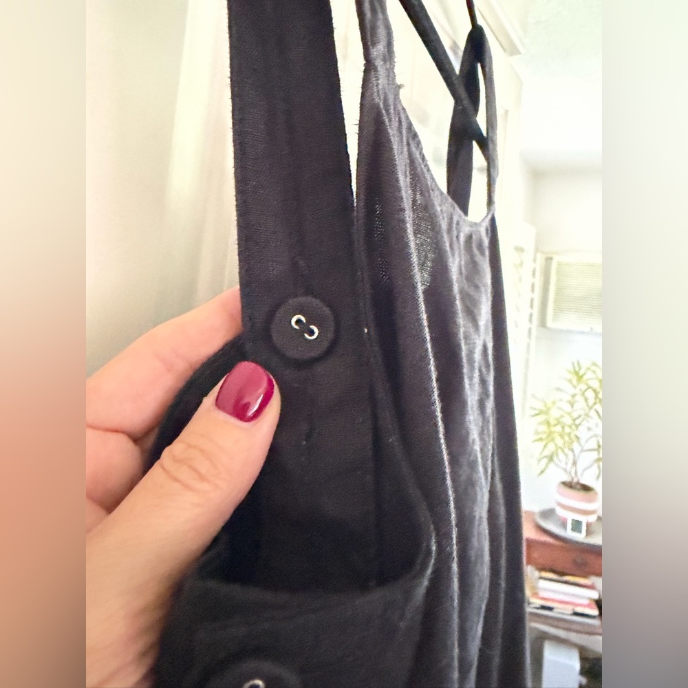 Everlane The Side Button Linen Jumpsuit Size 6 - Picture 6 of 10